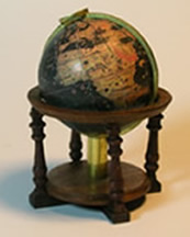Miniature Antique Library Globes