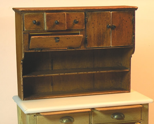 Miniature Table Top Shaker Cabinet Colonial Style