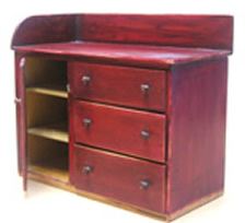 Miniature Shaker Red Cabinet