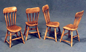 Miniature Country Thumb Back Chairs