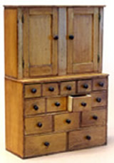 Miniature Fourteen Drawer Apothecary Cabinet