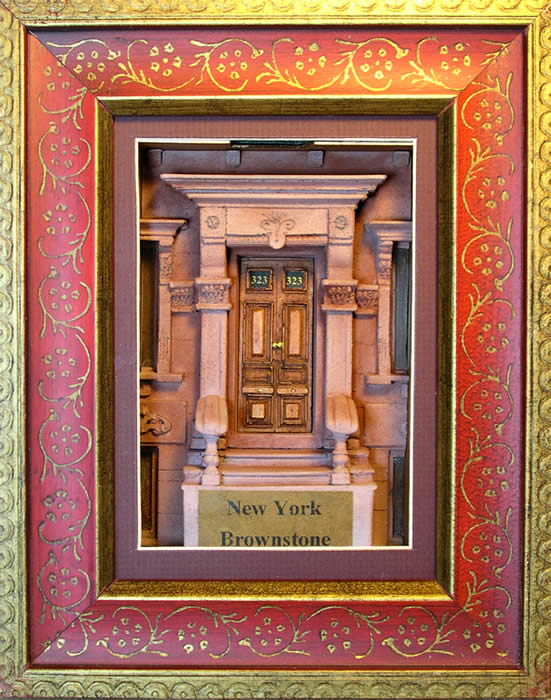 Miniature Antique Art Door Reproductions - New York Brownstone