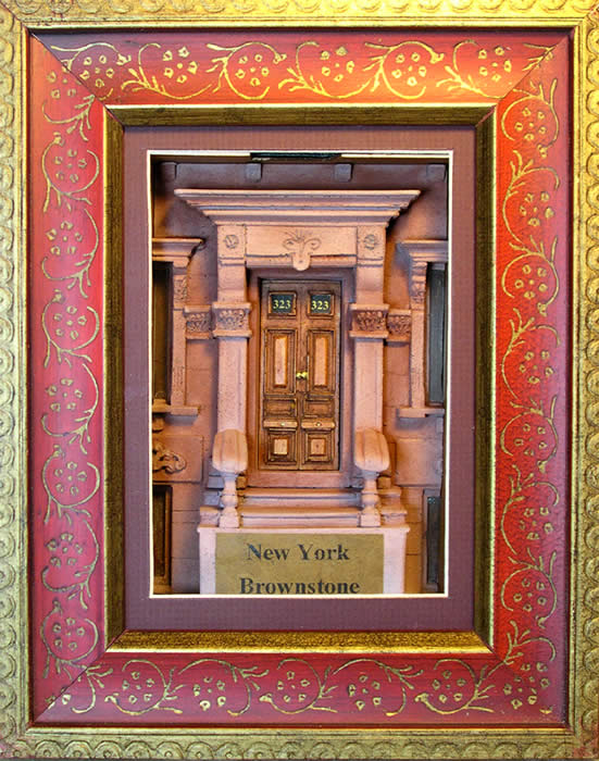 Miniature Antique Art Door Reproductions - New York Brownstone