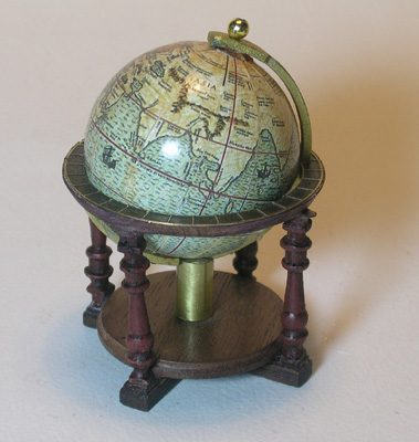Miniature Antique Library Globes - Holbein's Terrestrial Globe 1533
