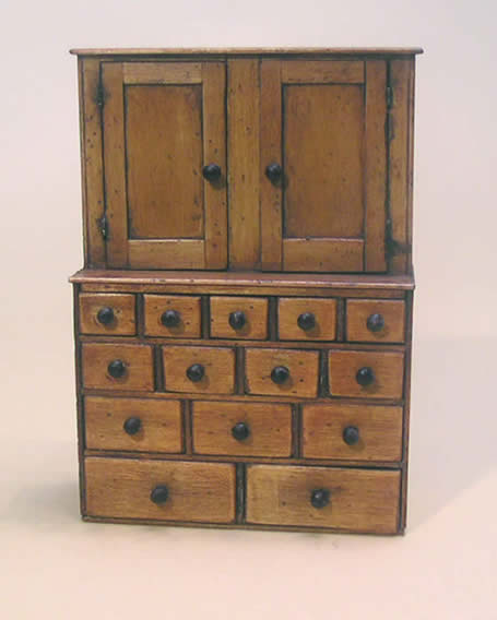 Miniatrue Shaker Apothecary Cabinet - Museum Quality Miniatures from Shaker Works West