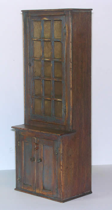 Miniature Shaker Corner Cabinet - Miniatures from Shaker Works West