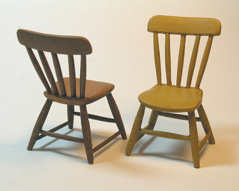 Miniature Shaker Country Thumb Back Chair