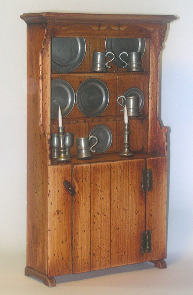 Miniature Country Dish Cabinet #75 circa 1750