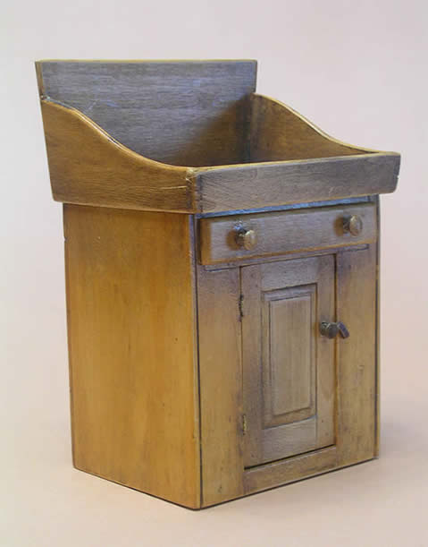 Miniature Shaker Wash Stands  #5 Washstand with drawer and cabinet